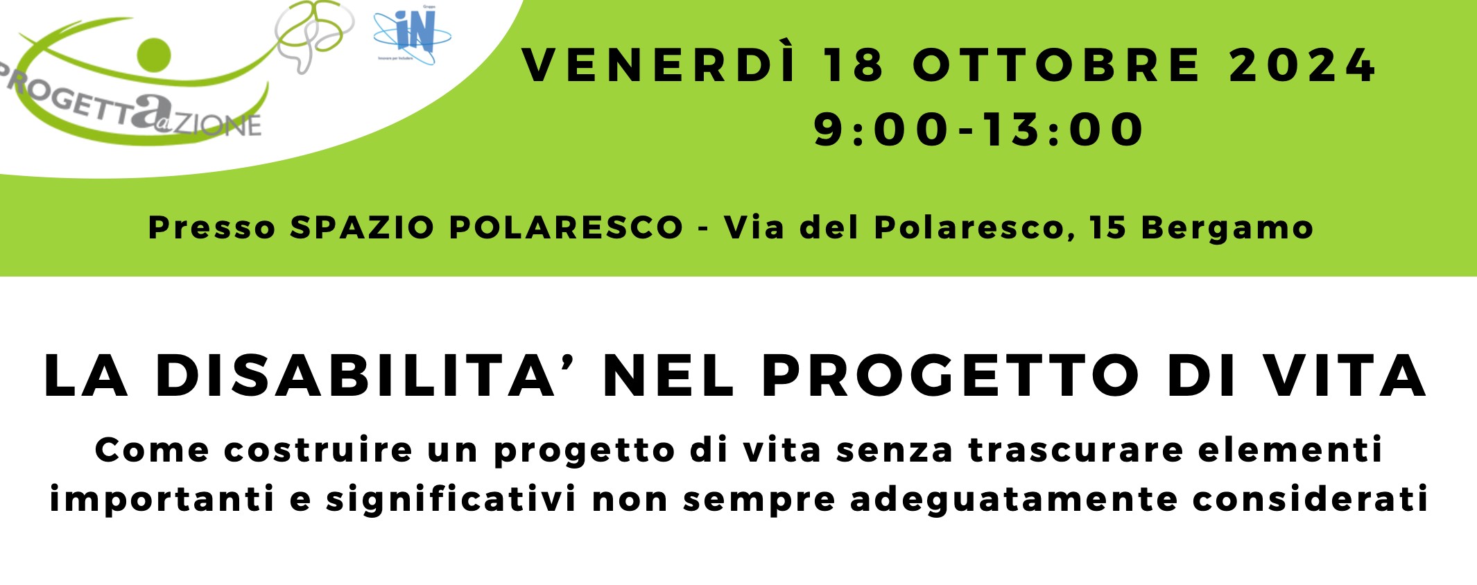 Restano aperte le iscrizioni al Convegno: disabilità nel progetto di vita