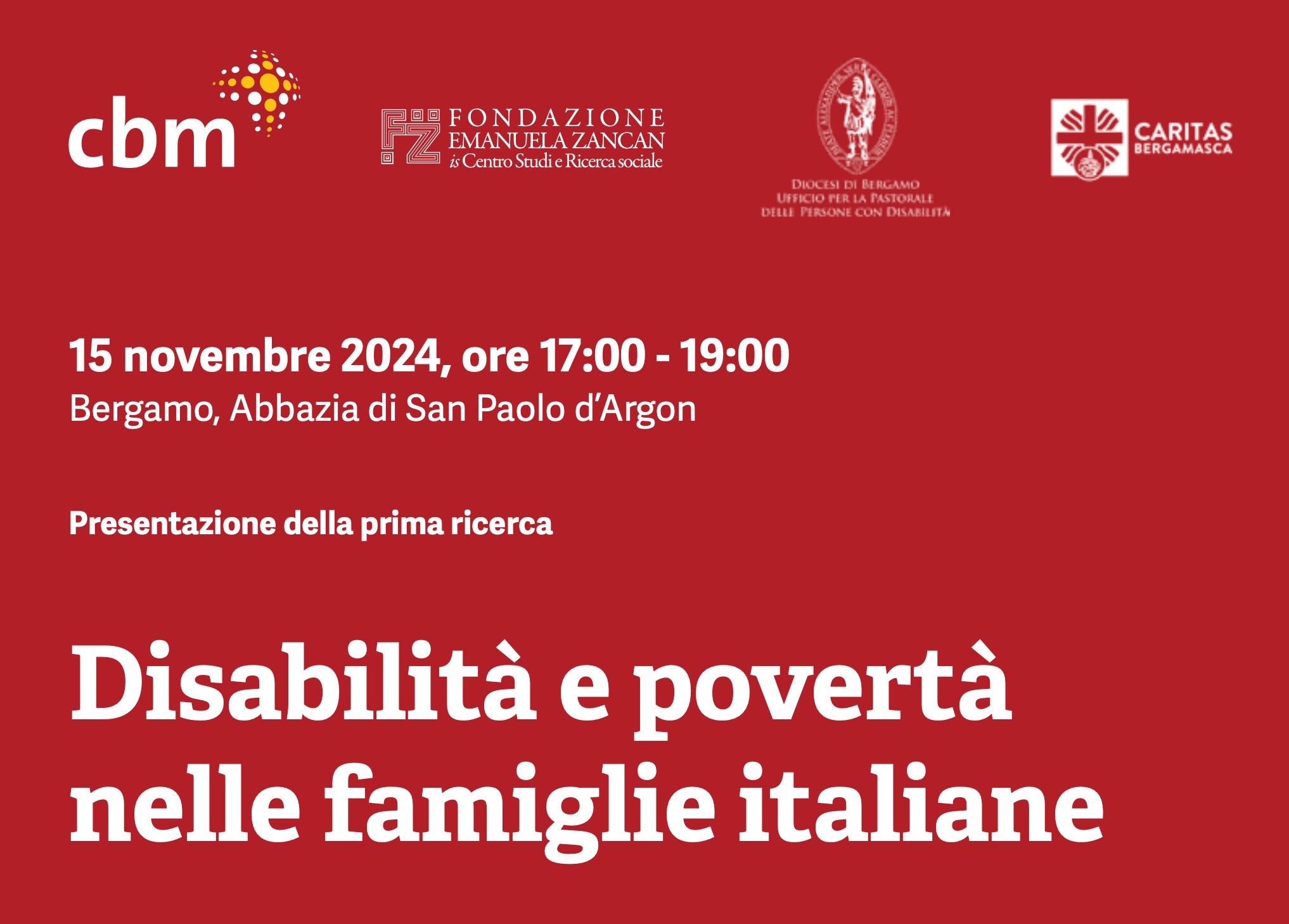 Presentazione della ricerca “Disabilità e Povertà nelle Famiglie Italiane”